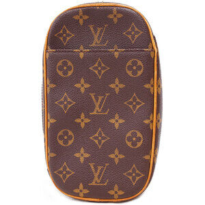 Louis Vuitton Monogram Leather Brown Pochette Ganjou Body Bag